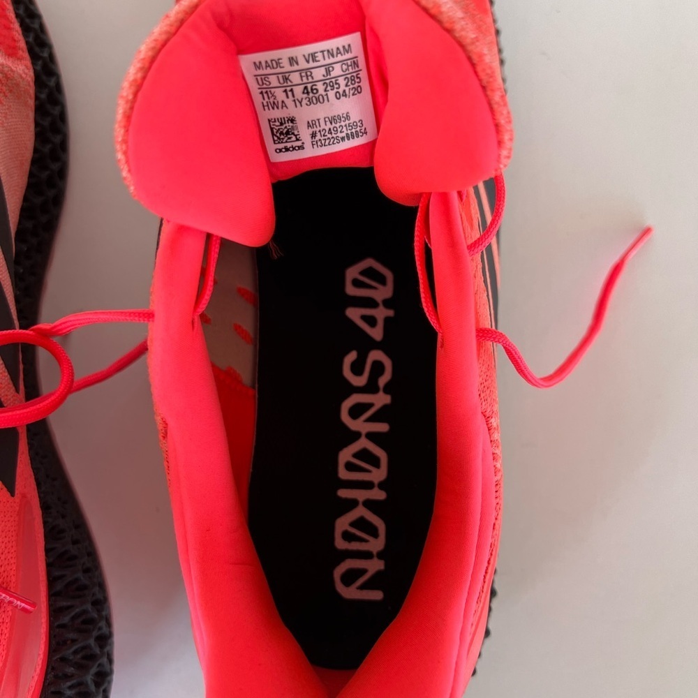 Adidas Men's 4D RUN 1.0 Lightweight Running Sneakers in ‘SIGNAL PINK’, size 11.5 - Picture 13 of 14